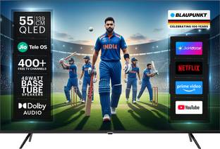 Blaupunkt 139 cm (55 inch) QLED Ultra HD (4K) Smart JioTele OS TV 2025 Edition with |3 Months Free Jio...