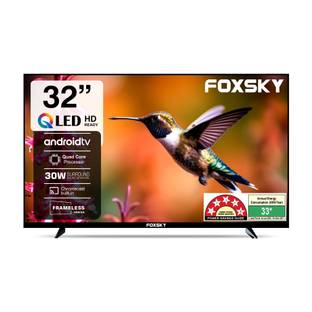 Foxsky 80 cm (32 inch) QLED HD Ready Smart Android TV 2026 Edition with 2.1 CH Audio System Tuned by 3...