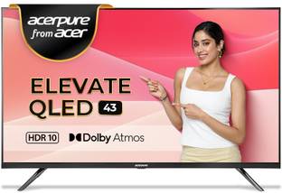 acerpure by Acer Elevate Tv 108 cm (43 inch) QLED Ultra HD (4K) Smart Google TV Bezel-Less | Google OS | VRR | ALLM | Dolby ATMOS