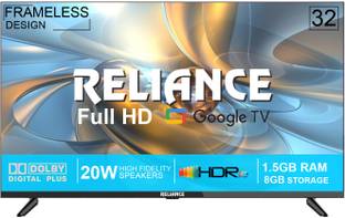 Reliance 80 cm (32 inch) Full HD LED Smart Google TV with Metal Body, Frameless Design & Voice Remote