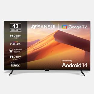 Sansui 109 cm (43 inch) QLED Ultra HD (4K) Smart Google TV with Dolby Vision| HDR10+| Dolby Atmos| HSR...