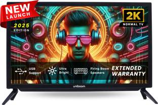 Uniboom ULTIMA 60 cm (24 inch) HD Ready LED TV 2025 Edition with 30W Sounbar Edition - Aura Vision+ Di...