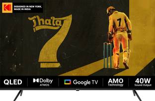 KODAK 139 cm (55 inch) QLED Ultra HD (4K) Smart Google TV with | HDR 10 | 40W Sound Output | DTS Trusu...