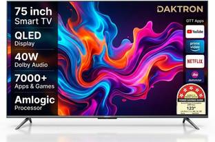 DAKTRON Andorid Smart TV 189 cm (75 inch) QLED Ultra HD (4K) WebOS TV 2026 Edition with ANDORID Smart ...