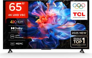 TCL 164 cm (65 inch) Ultra HD (4K) LED Smart Google TV 2025 Edition with MEMC | Dolby Vision-Atmos | H...