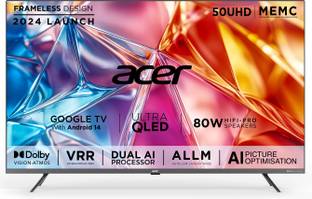 Acer Super Series 127 cm (50 inch) QLED Ultra HD (4K) Smart Google TV Android 14 (Black) | MEMC | ALLM...