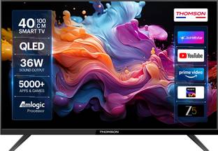 Thomson Alpha QLED 100 cm (40 inch) QLED Full HD Smart Linux TV 2025 Edition with 36W Sound Output | Web Browser | Sports Mode | Bezel - Less Design