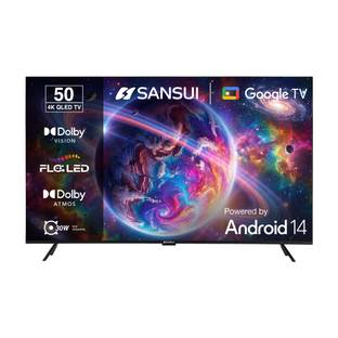 Sansui 127 cm (50 inch) QLED Ultra HD (4K) Smart Google TV with Dolby Vision| HDR10+| Dolby Atmos| HSR...