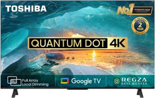 TOSHIBA M550MP 139 cm (55 inch) QLED Ultra HD (4K) Smart Google TV With Full Array Local Dimming, Powe...