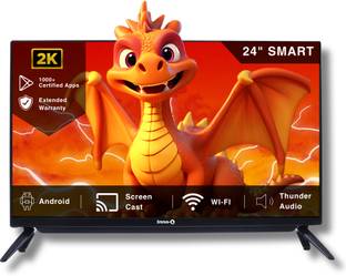 InnoQ Sounbar 60 cm (24 inch) HD Ready LED Smart Android TV with 30W Front Boom Speakers, 1000+ Smart ...