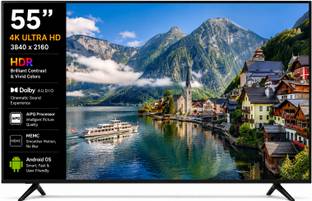 jinis Android Series 139 cm (55 inch) QLED Ultra HD (4K) Smart Android TV 2026 Edition with 4K Ultra H...