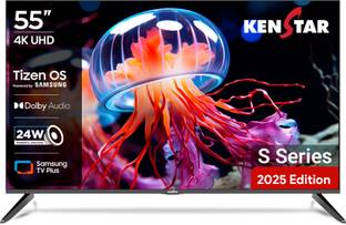 Kenstar 139 cm (55 inch) Ultra HD (4K) LED Smart Tizen TV 2025 Edition with Headphone Cushion
