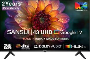 Sansui 109 cm (43 inch) Ultra HD (4K) LED Smart Google TV with Zen Panel Dolby Audio & Filmmaker mode