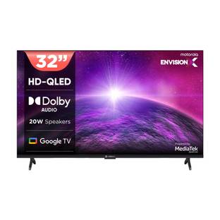 MOTOROLA 80 cm (32 inch) QLED HD Ready Smart Google TV with Dolby Audio