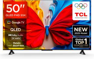 TCL S5K 126 cm (50 inch) QLED Full HD Smart Google TV 2025 Edition with 100% Color Volume Plus | 24W D...