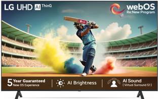 LG UR7500 139 cm (55 inch) Ultra HD (4K) LED Smart WebOS TV with Alpha5 AI Processor 4K Gen6, AI Picture Pro, 4K Upscaling, 60 Hz Refresh Rate, Game Optimizer, Magic Remote Capability, 5-Year Guaranteed with New OS Experience