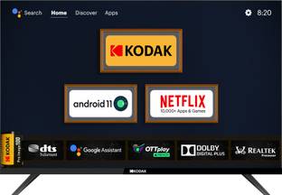 KODAK 108 cm (43 inch) Full HD LED Smart Android TV with Android 11 and Dolby Digital Plus