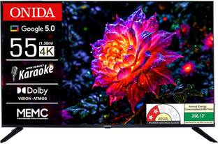 ONIDA Karaoke Series 139 cm (55 inch) Ultra HD (4K) LED Smart Google TV with Google 5.0, MEMC