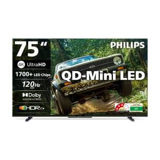 PHILIPS 189 cm (75 inch) Ultra HD (4K) Mini LED Smart Google TV 2026 Edition with Local Dimming Dolby ...