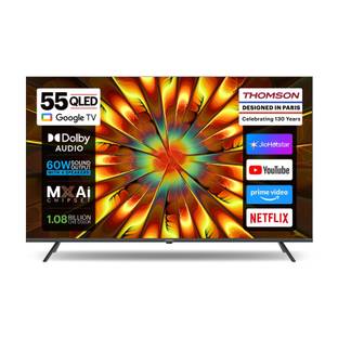 Thomson Phoenix 2025 Edition 139 cm (55 inch) QLED Ultra HD (4K) Smart Google TV with Dolby Atmos 4 Sp...