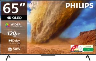 PHILIPS 164 cm (65 inch) QLED Ultra HD (4K) Smart Google TV with Dolby Vision & HDR 10+ | 120Hz Refres...