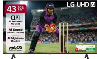 LG UR7500 108 cm (43 inch) Ultra HD (4K) LED Smart WebOS TV with Alpha5 AI Processor 4K Gen6, AI Pictu...