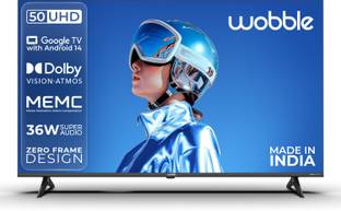 Wobble 127 cm (50 inch) Ultra HD (4K) LED Smart Google TV with MEMC Dolby Vision |36W Dolby Atmos |Zer...