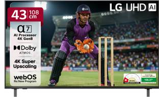 LG AI TV UA8200 108 cm (43 inch) Ultra HD (4K) LED Smart WebOS TV with Alpha7 AI Processor 4K Gen8 | 4...