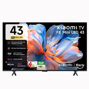 XIAOMI FX Series 108 cm (43 inch) Ultra HD (4K) Mini LED Smart Fire TV 2026 Edition with QLED TECHNOLO...