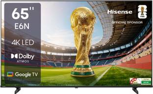 Hisense E6N 164 cm (65 inch) Ultra HD (4K) LED Smart Google TV with Dolby Vision Atmos, Dts Virtual X ...