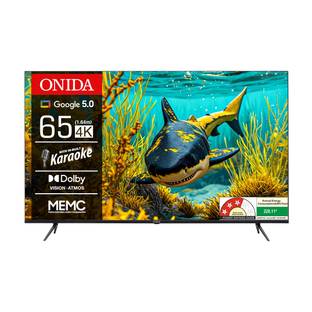 ONIDA Karaoke Series 164 cm (65 inch) Ultra HD (4K) LED Smart Google TV with Google 5.0, MEMC