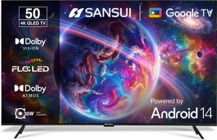 Sansui 127 cm (50 inch) QLED Ultra HD (4K) Smart Google TV with Dolby Vision| HDR10+| Dolby Atmos| HSR...