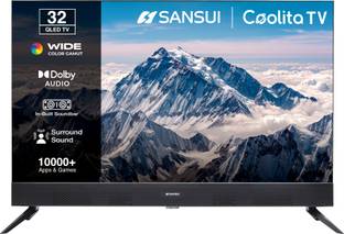 Sansui 80 cm (32 inch) QLED HD Ready Smart Coolita TV with Dolby Audio| Built-in Soundbar| Surround So...