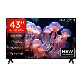 iFFALCON U65A 108 cm (43 inch) Ultra HD (4K) LED Smart Google TV 2026 Edition with MEMC Dolby Vision-A...