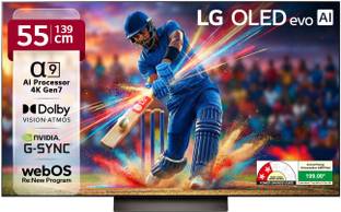 LG AI TV OLED evo C4 139 cm (55 inch) OLED Ultra HD (4K) Smart WebOS TV 2024 Edition with Alpha 9 AI P...