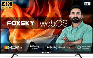 Foxsky 139 cm (55 inch) QLED Ultra HD (4K) Smart Google TV with Dolby Audio, HDR10 ( 2024)