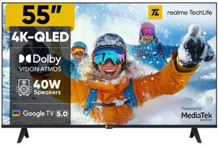 realme TechLife 139 cm (55 inch) QLED Ultra HD (4K) Smart Google TV 2026 Edition
