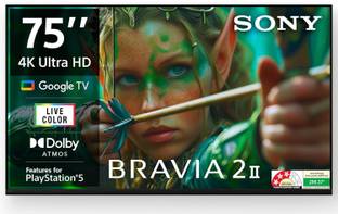 SONY BRAVIA 2M2 Series 189 cm (75 inch) Ultra HD (4K) LED Smart Google TV 2025 Edition with Dolby Atmo...