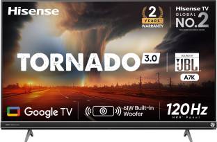 Add to Compare Hisense 139 cm (55 inch) Ultra HD (4K) LED Smart Google TV 2023 Edition with Built-in JBL Soundbar, 25... 4.32,579 Ratings & 387 Reviews Operating System: Google TV Ultra HD (4K) 3840 x 2160 Pixels 2 Years Comprehensive Warranty. ₹46,999 ₹69,999 32% off Free delivery by Today Upto ₹11,000 Off on Exchange No Cost EMI from ₹5,223/month