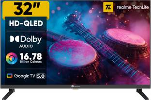 realme TechLife 80 cm (32 inch) QLED HD Ready Smart Google TV 2025 Edition