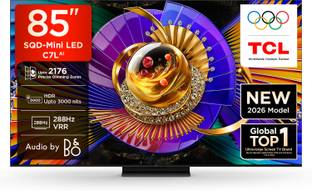 TCL C7L 215 cm (85 inch) Ultra HD (4K) Mini LED Smart Google TV 2026 Edition with Audio by Bang & Oluf...