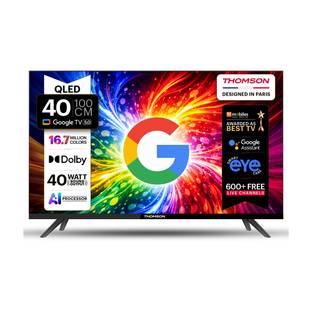 Thomson 100 cm (40 inch) QLED Full HD Smart Google TV 2026 Edition with Google Voice Assistant Remote ...