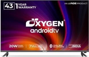 Oxygen O Series 109 cm (43 inch) Full HD LED Smart Android Based TV with Metal Back Cabinet