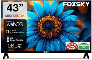 Foxsky 109 cm (43 inch) Ultra HD (4K) Mini LED Smart WebOS TV 2026 Edition with 2.1CH Audio System Tun...