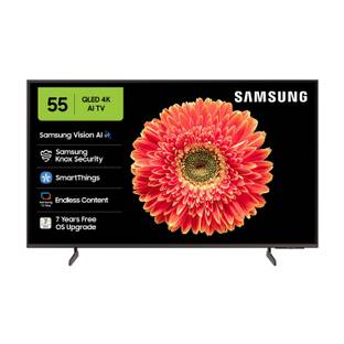 Samsung 138 cm (55 inch) QLED Ultra HD (4K) Smart Tizen TV with Vision AI |100% Color Volume with Quan...