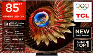 TCL C8K 215 cm (85 inch) Ultra HD (4K) Mini LED Smart Google TV with Precise Dimming Series Up to 2880...