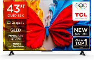 TCL S5K 108 cm (43 inch) QLED Full HD Smart Google TV with 100% Color Volume Plus | 24W Dolby Audio | ...
