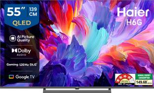 Haier H6G 139 cm (55 inch) Ultra HD (4K) LED Smart Google TV 2026 Edition with HDR10 Auto Low Latency ...