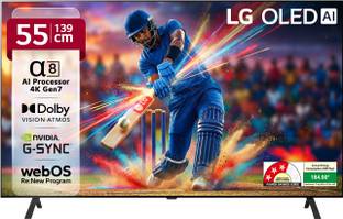 LG AI TV OLED B4 139 cm (55 inch) OLED Ultra HD (4K) Smart WebOS TV 2024 Edition with Alpha 8 AI Proce...