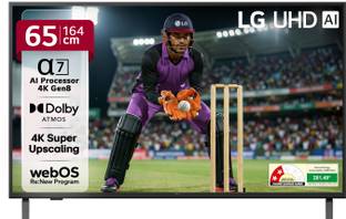 LG AI TV UA8200 164 cm (65 inch) Ultra HD (4K) LED Smart WebOS TV with Alpha7 AI Processor 4K Gen8 | 4...